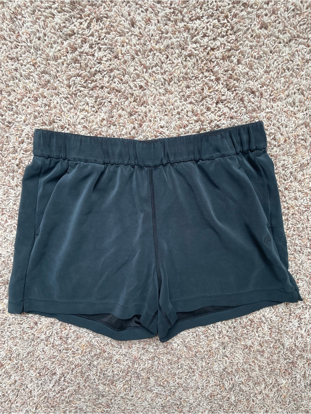 PrAna Black Super Soft Athletic Shorts Elastic Waistband Pockets Women Size M